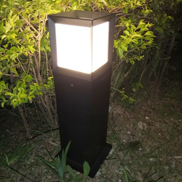 Poste de iluminación exterior moderno, lámpara de aluminio IP65 para jardín, poste de estacionamiento de calle, luz de polo, bolardo