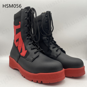 GR,2025รองเท้าบูทคอมแบตสไตล์ใหม่สำหรับ HSM056, รองเท้าบูทสีดำ + สีแดง - Product Image 3