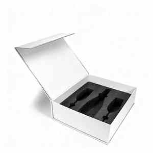 Cajas de Papel Rígido Plegables con Tapa Magnética para Botellas de <span class=keywords><strong>Vino</strong></span> y Juegos de Vasos, Empaque para Bebidas Alcohólicas, Diseño de Logotipo Gratuito - Product Image 2