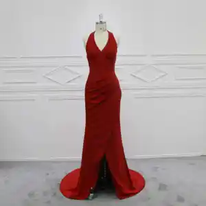 Neustil Ballkleid elegantes Bogen trägerlos sexy Königin rot bodenlanges Abendkleid