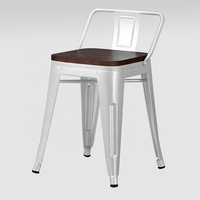 Style industriel en acier inoxydable marmite table à manger combinaison de chaises populaire pour barbecue restaurant snack-bar ensemble de restauration