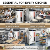 Cuisinière à riz professionnelle à vapeur, 4, 6, 8, 10, 12, 24 plateaux, avec minuterie prédéfinie, armoire de cuisson électrique à la vapeur pour cantines et restaurants