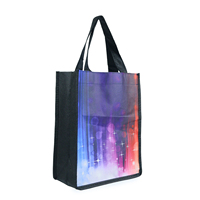 Sac fourre-tout de luxe en PET non tissé pour le shopping, personnalisé par sublimation, idéal pour l'emballage de marques haut de gamme