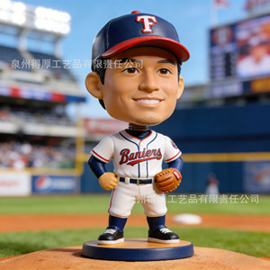 <b>Custom</b> Baseball Player Bobblehead <b>Doll</b> Resin Sports Gift Figure Ivory White Modern Art Decorations - Product Image 4