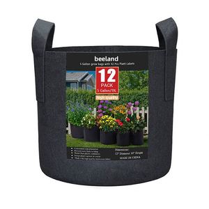 Bolsas de Cultivo de Fieltro Personalizadas de 1, 3, 5, 7, 10, 20, 30, 45, 50 y 100 Galones para Plantas de Interior y Patatas - Product Image 1