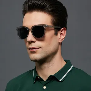 YC OPTICAL wholesale polarized UV400 mens square clear sun glasses ce certified vintage acetate sunglasses