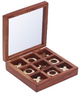 Juego de Mesa Tic Tac Toe de Madera, Adorno Decorativo, Pieza de Juego Coleccionable, Decoración para el Hogar, para Niños y Adultos - Product Image 1