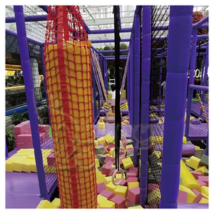 Parcours d'obstacles <span class=keywords><strong>Ninja</strong></span> Warrior Commercial Happy Zone pour enfants, équipement de terrain de jeu intérieur, conception personnalisée, alliage d'aluminium PE, 10 enfants - Product Image 6
