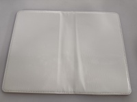 Dossier de facture de bureau vierge entièrement imprimé par sublimation en cuir PU avec logo personnalisé