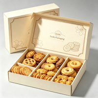 Boîte à emporter personnalisée pour sushis, fruits, chocolat, biscuits, plateau, déjeuner, chips, boîte à dessert en papier kraft avec diviseurs de plateau de service