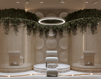 Meubles de présentation personnalisés pour salon de beauté, design d'intérieur de salon de beauté, décoration, solution tout-en-un pour la décoration de magasins.