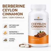 Capsules de berbérine et cannelle de Ceylan OEM ODM Marque Privée Vente en Gros Haute Qualité Soutien Métabolique pour la Gestion du Poids