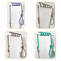 Laisse personnalisée d'escalade en montagne de couleurs multiples pour l'entraînement Laisse pour chien ronde en nylon faite à la main avec nœuds et accessoires en métal