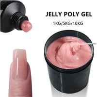 Perceuse dure de construction d'ongles transparents, vente en gros, Oem, lait nu, Poly Gel facile à utiliser, 1kg