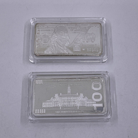 Vente en gros d'artisanat Qualité Fine Gold Silver Iron Coin Lingot d'or lingot avec plaqué épais