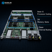 Serveur FusionServer 1288H V6 1U en rack, configuration personnalisable de RAM, SSD, HDD, stockage, serveur de centre de données d'entreprise