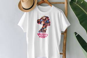 T-shirt per la Giornata internazionale della donna, per donna, 100% cotone, casual, girocollo, manica corta, stampata, con scritta femminista - Product Image 3