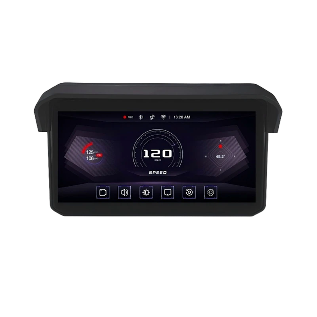 Motorcycle GPS Navigator Dash Cam BSD Blind Spot Carplay Split Screen Navigation Tire Pressure Detection Waterproof 5inch