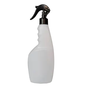 トリガーポンプ噴霧器洗浄液ボトル付き白の600 ml空のPE家庭用洗浄スプレーボトル