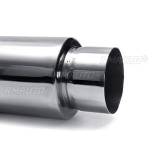 Resonador de escape universal para coche, silenciador de tubo de escape con entrada y salida de 76 mm - Product Image 5