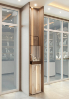 Présentoir à bijoux de luxe Vitrine murale pour bijoux Comptoir en verre Bijouterie personnalisée Design 3D