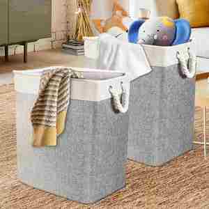 Large Modern Design <b>Laundry</b> Hampers with Extended Handles <b>Collapsible</b> Foldable <b>Laundry</b> <b>Basket</b> - Product Image 6