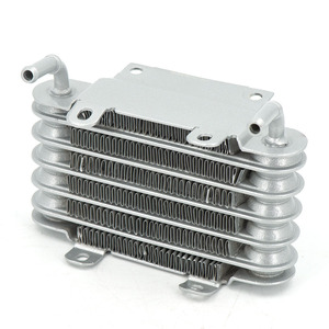 Voiture de course universelle en aluminium Moto <span class=keywords><strong>Diesel</strong></span> Petits moteurs <span class=keywords><strong>Refroidisseur</strong></span> de mazout 8mm Argent - Product Image 1