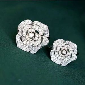 Xinfly Wholesale 18K Gold Diamond Rose Necklace Earrings Ring <b>Bracelet</b> <b>Sets</b> for Woman - Product Image 3