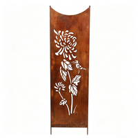Panneaux de jardin rustiques en métal avec découpes florales pour pelouse et cour