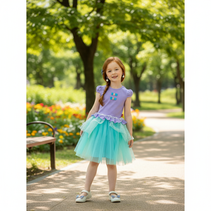 Conjunto de Ropa Infantil OZKIZ Estilo Coreano con Patrón Sólido, Transpirable y a la Moda para Niñas de 2 a 7 Años, Venta al Por Mayor para Uso en Verano - Product Image 3