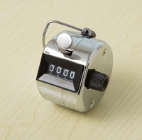 Mini compteur à main mécanique en métal de comptage manuel à 4 chiffres en gros pour les fêtes de golf d'entraînement et les faveurs