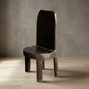 <b>Rustic</b> Wooden <b>Chair</b> With Solid Back And Tapered Legs For Living Room Furniture - Product Image 5