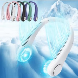 Ventilateur de cou portable USB à prix de gros, 5 vitesses, pour extérieur, rafraîchisseur d'air - Product Image 3