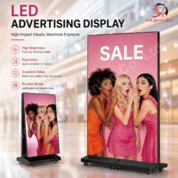 Afficheur LED portable ultra-fin pour intérieur et extérieur, panneau numérique, écran LED portable, affiche publicitaire vidéo, écran LED mince