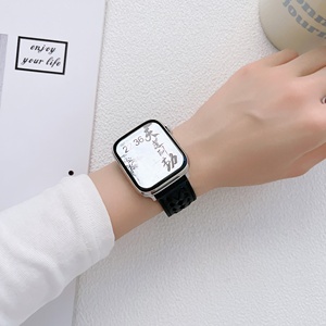 Polso intrecciato cavo per <span class=keywords><strong>Apple</strong></span> <span class=keywords><strong>Watch</strong></span> <span class=keywords><strong>Ultra</strong></span> Band Series 8 7 6 SE 5 4 3 2 1 <span class=keywords><strong>cinturino</strong></span> in <span class=keywords><strong>pelle</strong></span> per fibbia interna iWatch Pin - Product Image 5