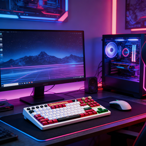 <span class=keywords><strong>Teclado</strong></span> Mecánico M87 Inalámbrico/2.4G/USB-C con Conexión Hot-Swappable, Retroiluminación RGB y Pantalla TFT Programable - Product Image 4