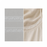 Bande de dentelle fine florale non extensible de 1,3 cm en nylon pour bordure de vêtement