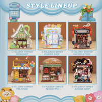 CuteBee Vente en Gros Kit Maison Miniature DIY Série Mini-Magasin Miniatures Puzzles Maison de Poupées Miniatures Jouets Puzzle en Bois 3D