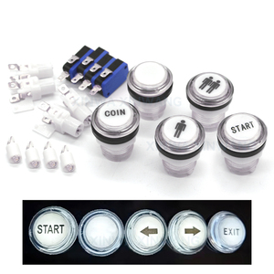 12V 5V LED chiếu sáng rõ ràng đồng xu nhựa Pusher Arcade Joystick Zero chậm trễ tự làm các bộ phận cho máy bán hàng tự động cho chơi <span class=keywords><strong>game</strong></span> - Product Image 3