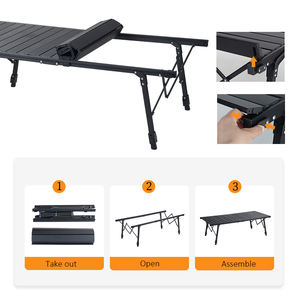 Outdoor Furniture Multifunctional Portable Compact Lightweight Adjustable Height <b>Foldable</b> <b>Camping</b> <b>Table</b> - Product Image 5