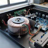 Transformateur toroïdal 1000VA monophasé à faible bruit, transformateur de puissance 24V 0V 12V pour systèmes audio