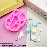 Moule à gâteau en silicone en forme de coquillage marin, de conque et de baleine, pour la décoration de mousse au chocolat, résine, démoulage facile, résistant à la chaleur, compatible four
