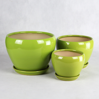 Vente en gros de pots de plantes décoratifs d'intérieur personnalisés, pas chers, empilables, de grande taille, colorés, avec soucoupe