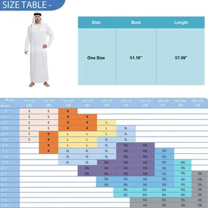 Tenues pour hommes : <span class=keywords><strong>Robe</strong></span> arabe des Émirats arabes unis, Thobe décontracté à manches longues et col rond, style Moyen-Orient, ensemble long Abaya pour hommes avec bandeau et sangle - Product Image 6
