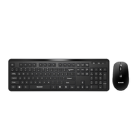 Clavier et souris sans fil 2,4 G silencieux, ultra-fin, étanche, clavier et souris de taille standard pour ordinateur portable, ordinateur de bureau, PC