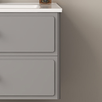 Vente chaude avec matériau en PVC Armoire avec évier Vanité avec miroir Lavabo pour hôtel Salle de bain Vanité de salle de bain moderne