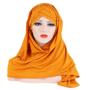 Sciarpa di perline di seta di latte di vendita calda cappello <span class=keywords><strong>hijab</strong></span> musulmano sciarpa di <span class=keywords><strong>moda</strong></span> malesia <span class=keywords><strong>hijab</strong></span> arabo - Product Image 1