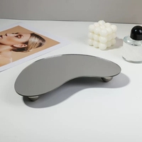 Acryl-Spiegel Poliertes Tablett-Ständer-Set mit Schlankem Industrieinspiriertem Design Moderne Wohnraumdekoration Schmuck-Präsentation Servierplatte