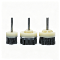 Brosse de débavurage robotisée CNC, brosse à disque en carbure de silicium, 3 surfaces de polissage, finition industrielle, roue abrasive, OEM DIY FUYI