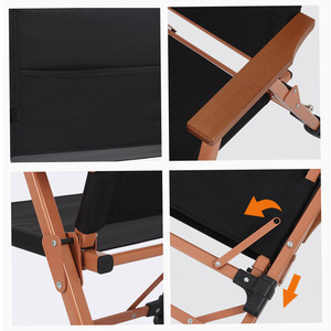 Chaise de camping pliable portable légère en métal pour extérieur, idéale pour la plage et le jardin (type Kermit) - Product Image 5